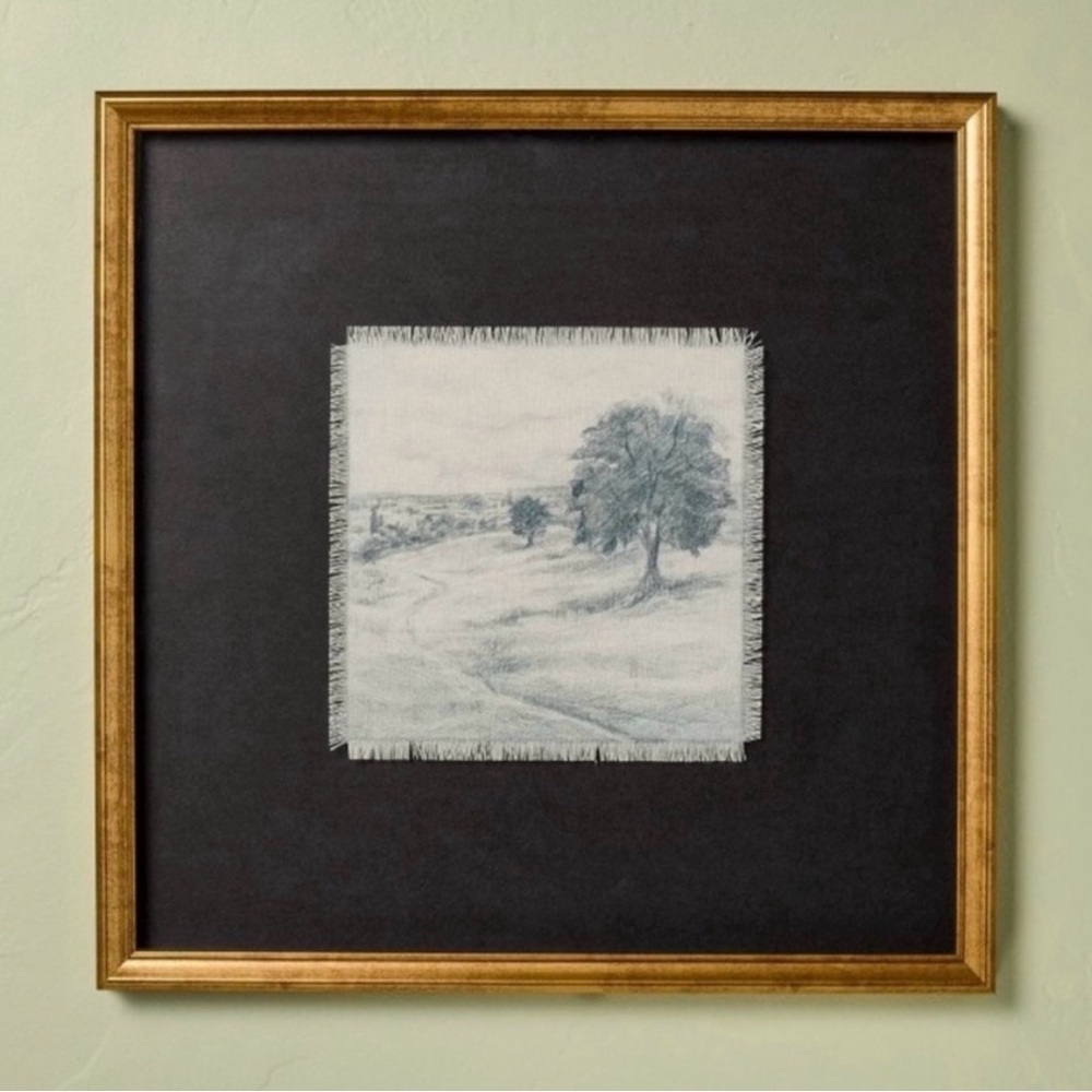 18x18 Hearth & Hand matte black landscape framed wall art